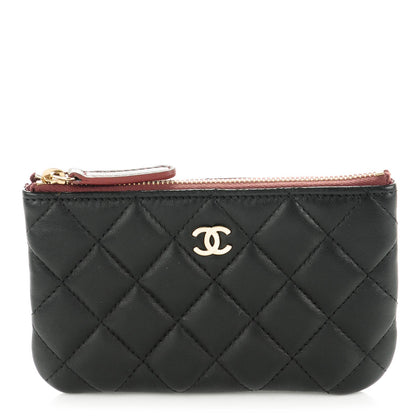 Chanel Lambskin Quilted Small Cosmetic Case Black 1 of 7