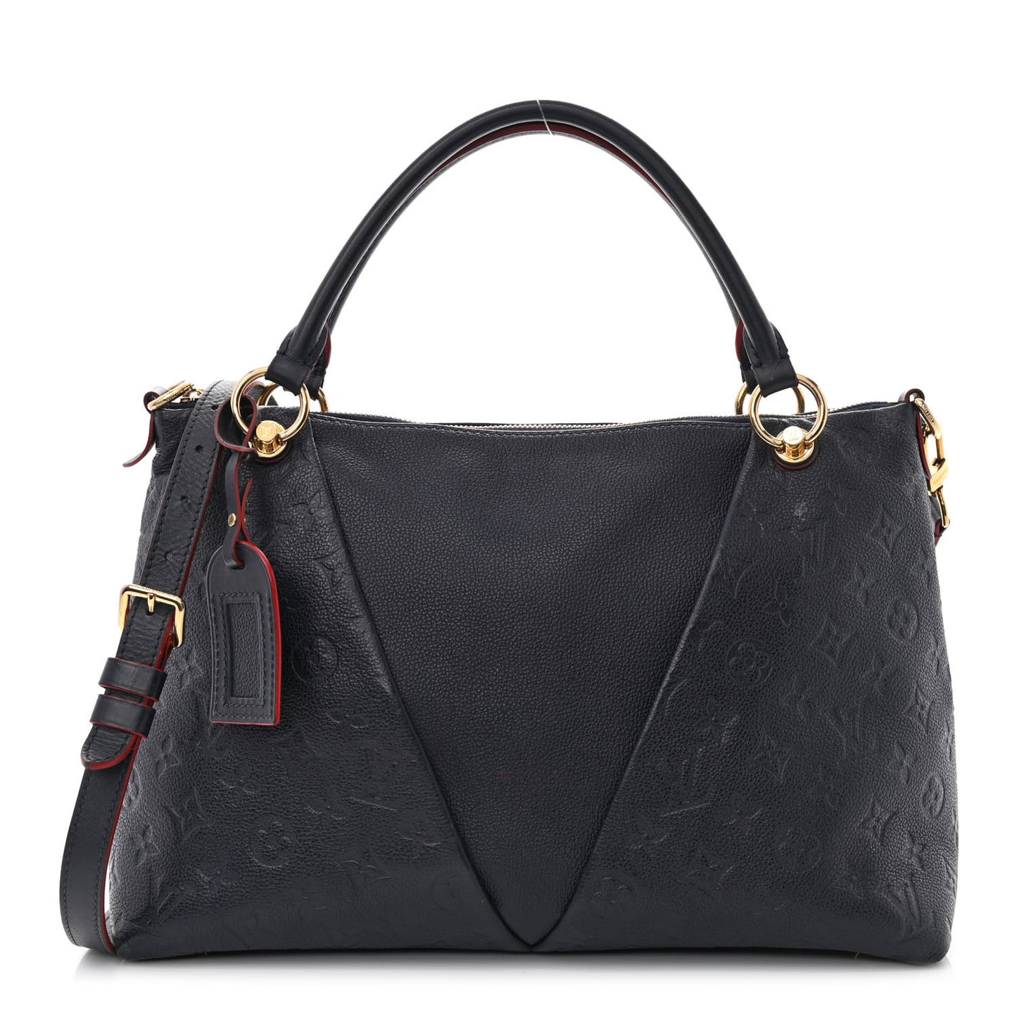 Empreinte V Tote MM Marine Rouge