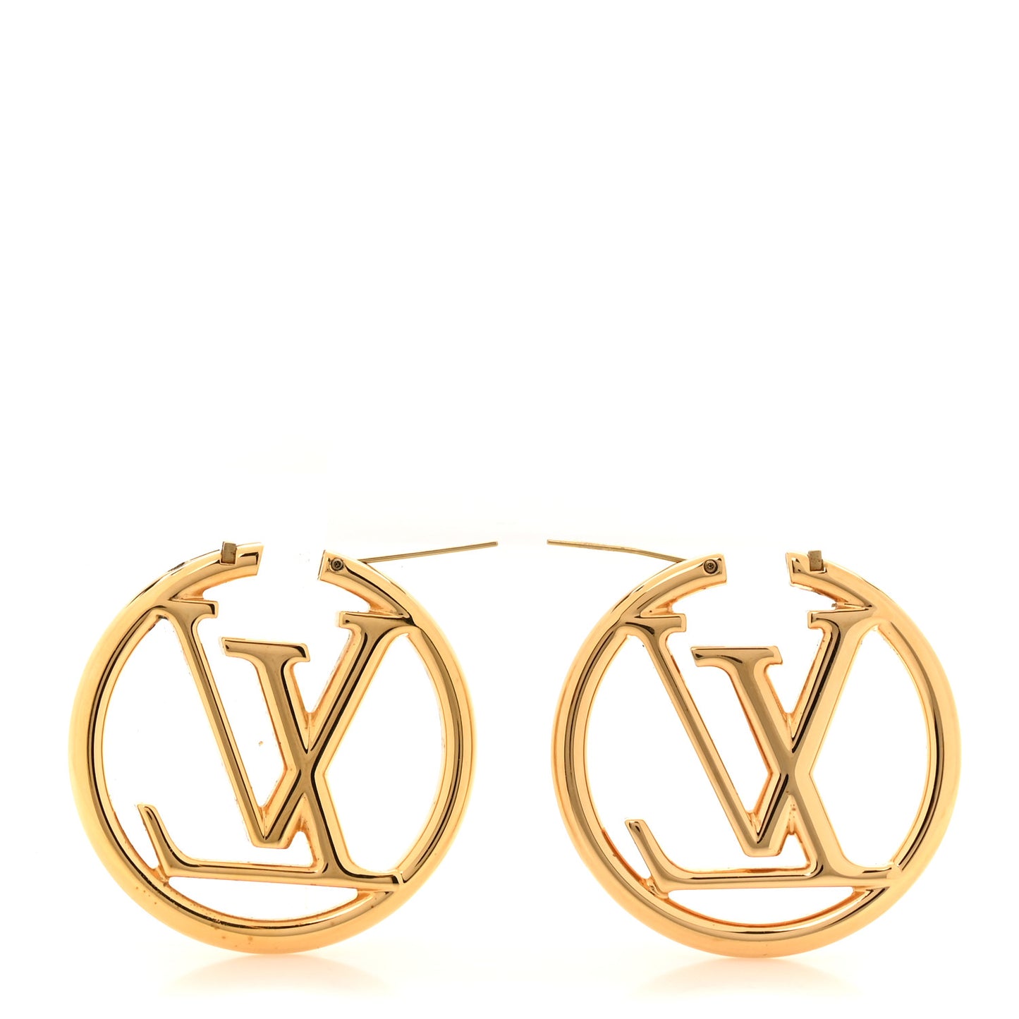 Metal Louise Hoop Earrings Gold