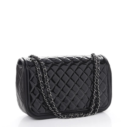 Chanel Patent Lambskin Quilted Classic Twist Flap Black 4 of 8