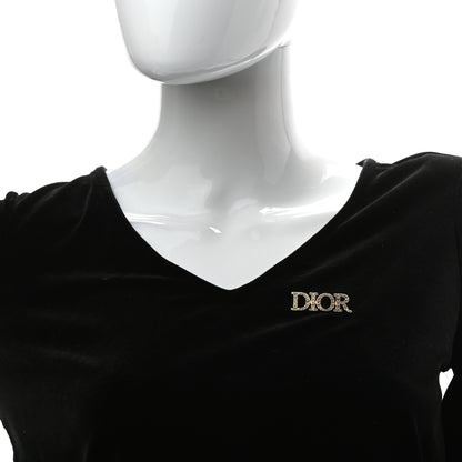 Christian Dior Crystal Dior Logo Brooch Gold 2 of 3