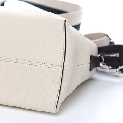 Fendi Vitello Sierra Morfeus Dolce Striped Strap Medium By The Way Boston Bag Camelia Ebano Multicolor 9 of 9