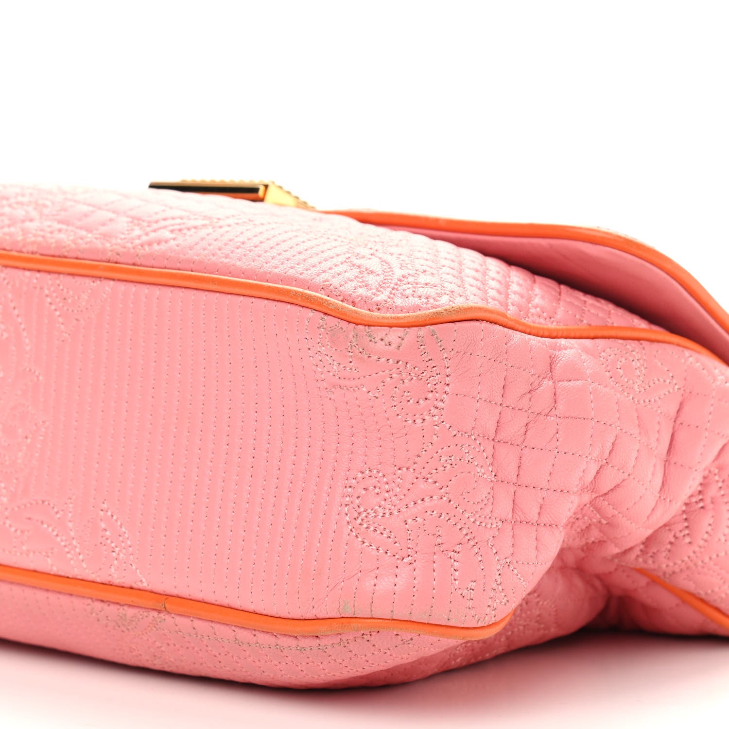 Versace Leather Microvanitas Quilted New Icon Handbag Pink 12 of 12
