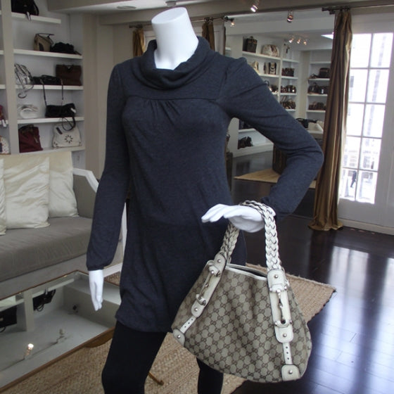 Gucci Canvas Leather Medium Pelham Tote 2 of 10