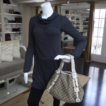 Gucci Canvas Leather Medium Pelham Tote 2 of 10