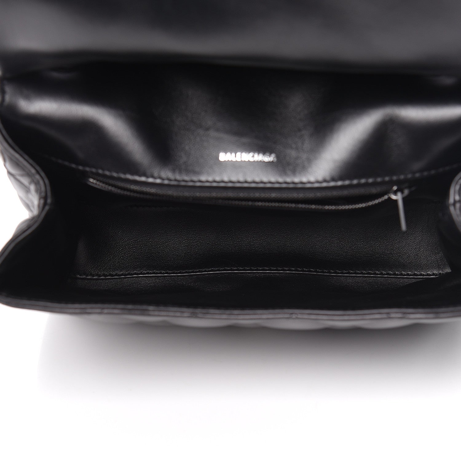 Balenciaga Nappa Calfskin Matelasse Medium B Logo Bag Black 6 of 12