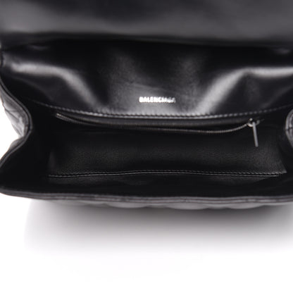 Balenciaga Nappa Calfskin Matelasse Medium B Logo Bag Black 6 of 12