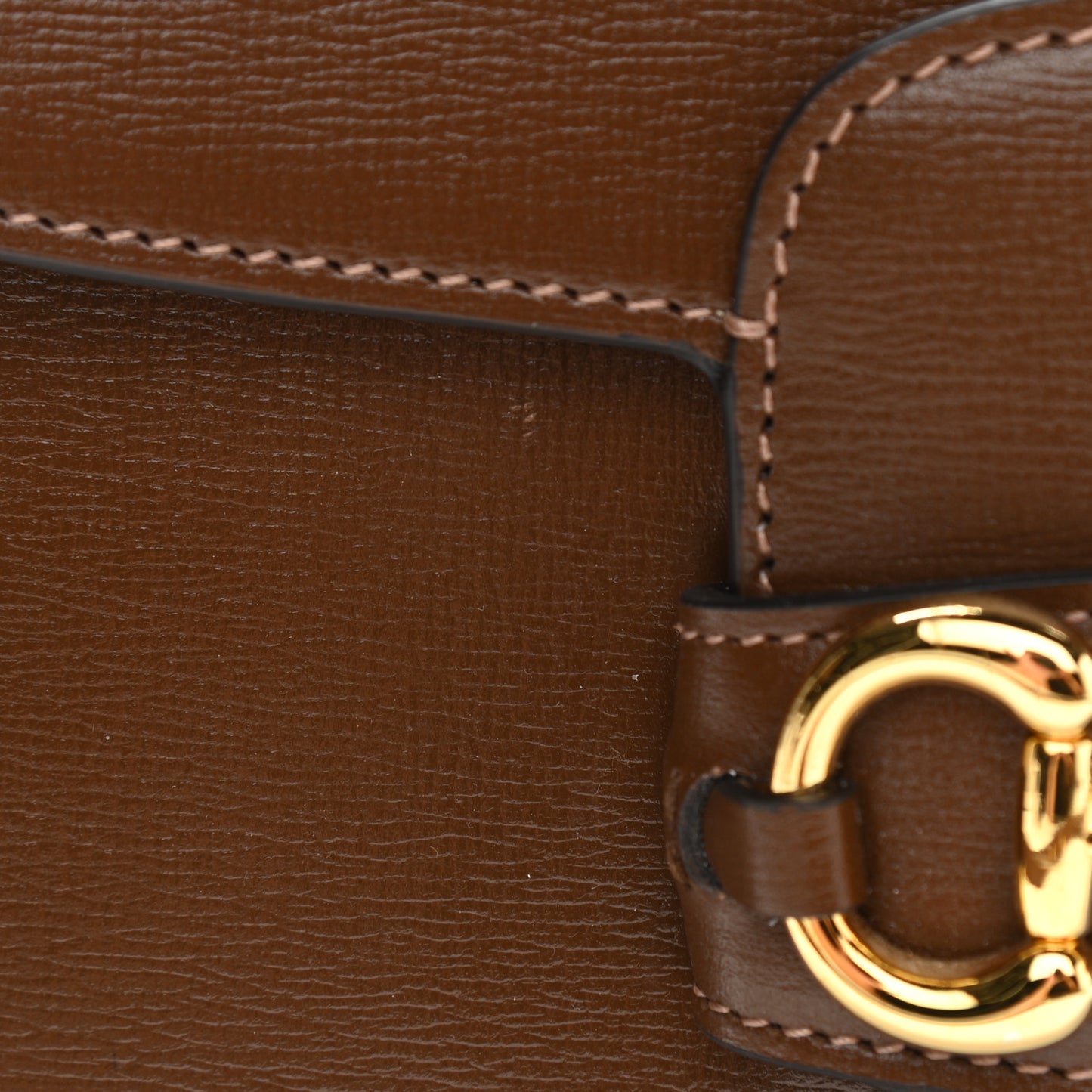 Azalea Calfskin Horsebit 1955 Shoulder Bag Brown Sugar