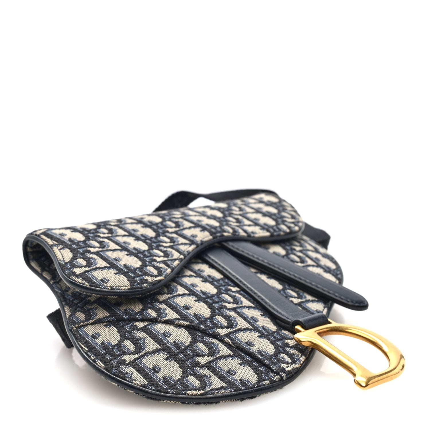 Christian Dior Oblique Saddle Belt Pouch Blue 3 of 8