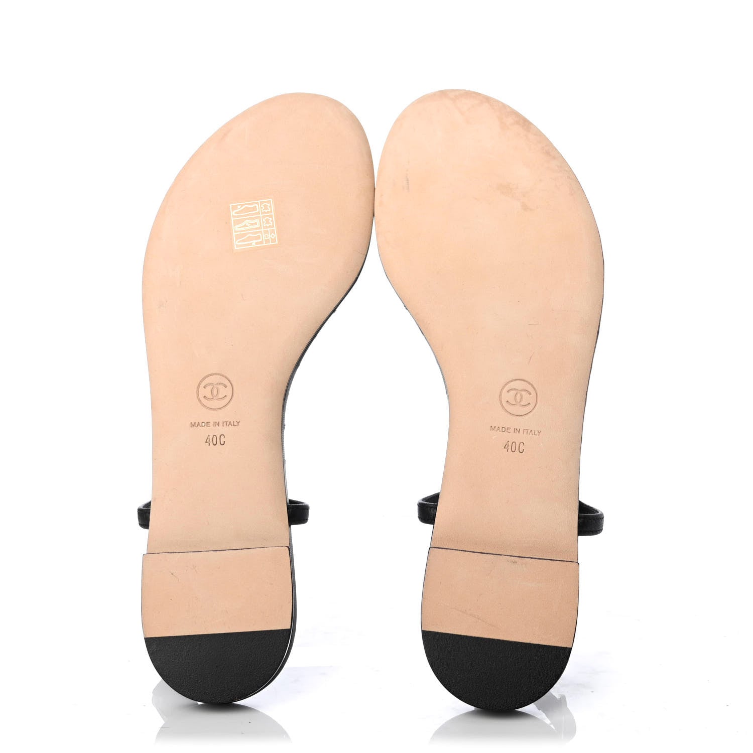 Chanel Lambskin Chain CC Logo Thong Sandals 40 Black 5 of 8