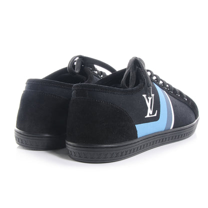 Louis Vuitton Suede Canvas Totem Sneakers 10 Black 3 of 7