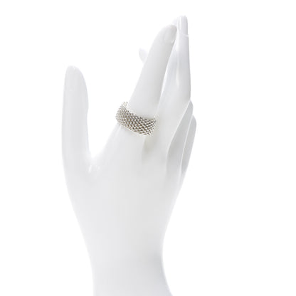 Tiffany Sterling Silver Somerset Mesh Ring 58 8.5 2 of 4