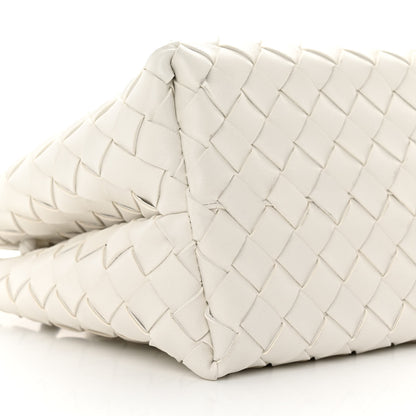 Bottega Veneta Nappa Intrecciato Small East West Andiamo Shoulder Bag White 10 of 13