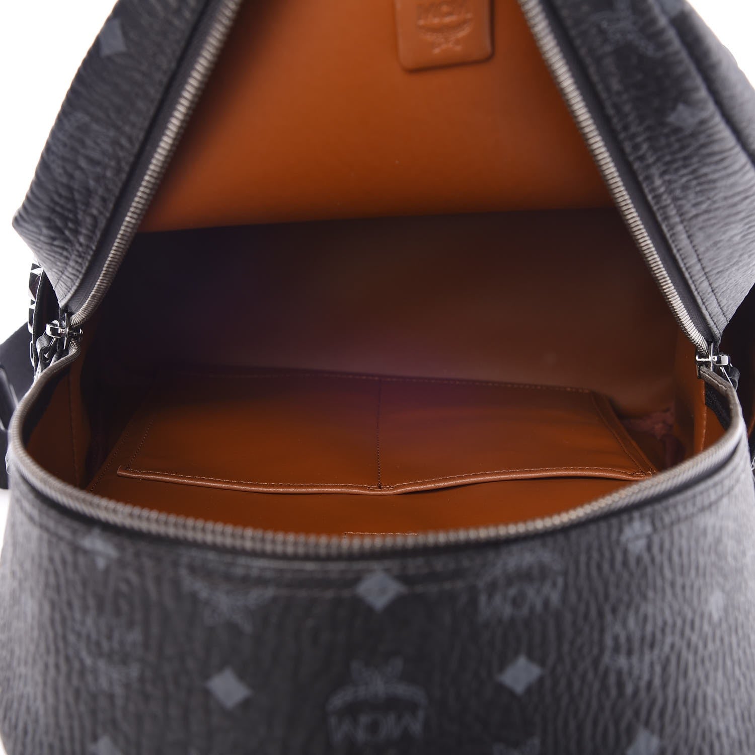 MCM Visetos Medium Side Studs Stark Backpack Black 5 of 10