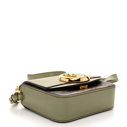Chloe Goatskin Calfskin Lizard Embossed Mini C Double Carry Antique Green 4 of 11