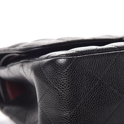 Chanel Caviar Quilted Jumbo Double Flap Black 12 of 13
