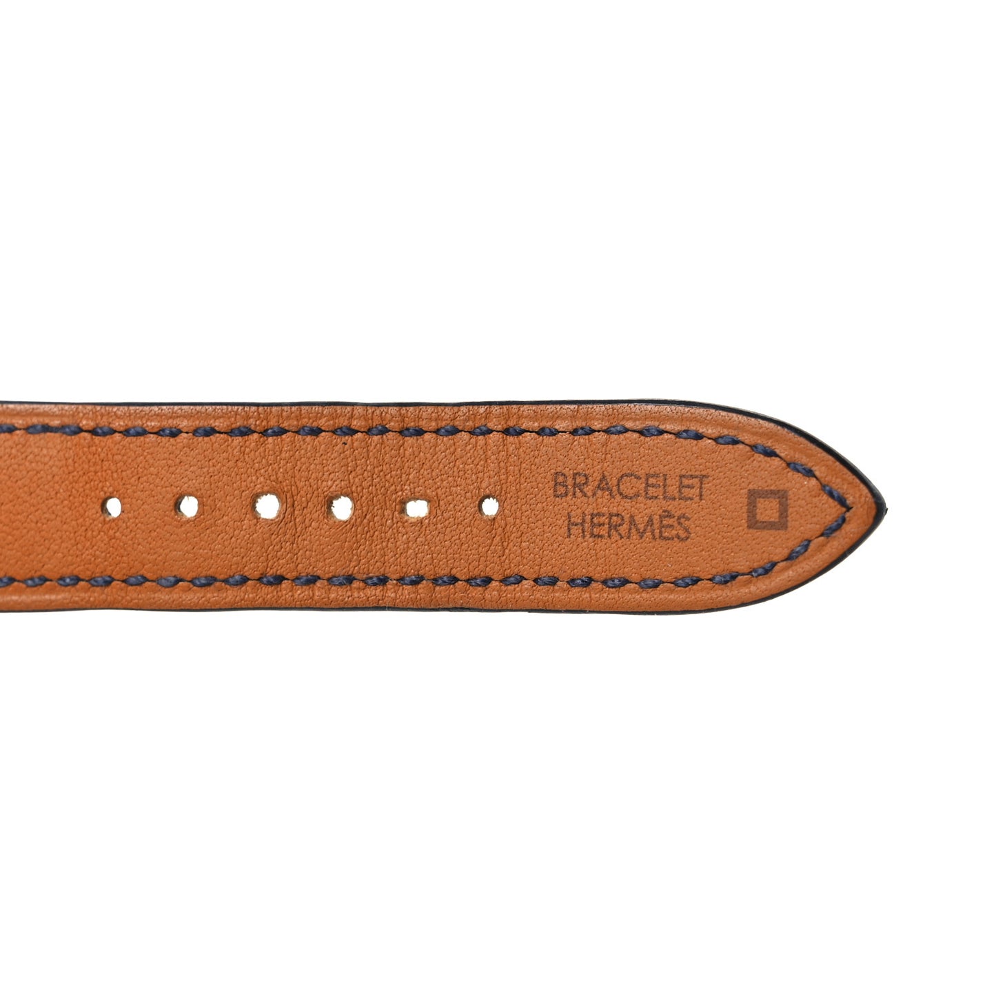 Matte Alligator 25mm Heure H Hour Watch Strap Bleu Marine