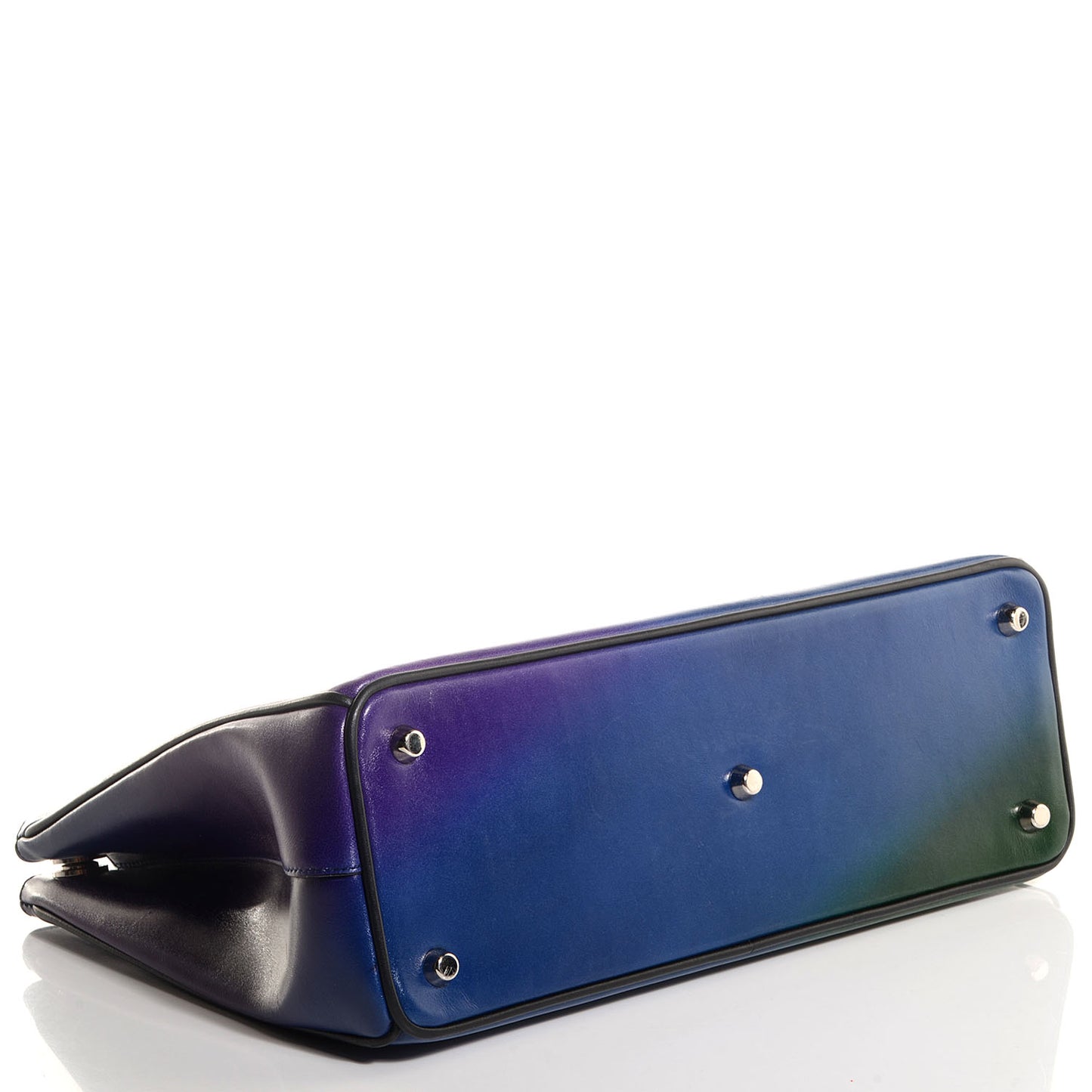 Box Calfskin Gradient Medium Diorissimo Blue Violet