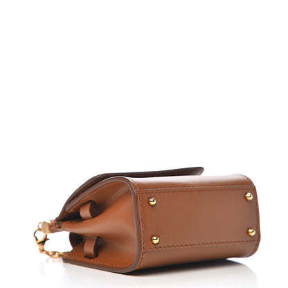 Dolce & Gabbana Calfskin Micro 58 Miss Sicily Satchel Brown 4 of 9