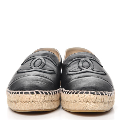 Chanel Lambskin CC Espadrilles 39 Black 3 of 10