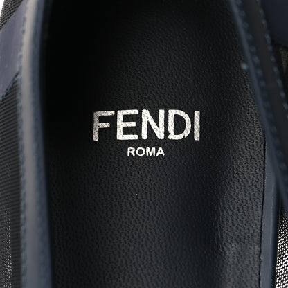 Fendi Mesh Skimmer Ballerina Flats 37.5 Navy Black 7 of 7