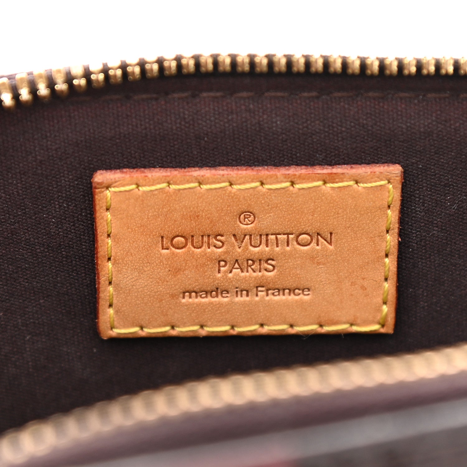Louis Vuitton Vernis Rayures Alma BB Amarante 5 of 9