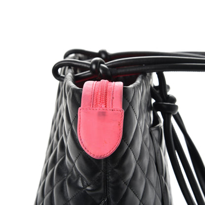 Chanel Calfskin Quilted Large Cambon Tote Black White 8 of 13