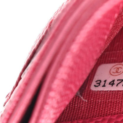 Chanel Caviar Quilted Card Holder Dark Pink 7 of 7