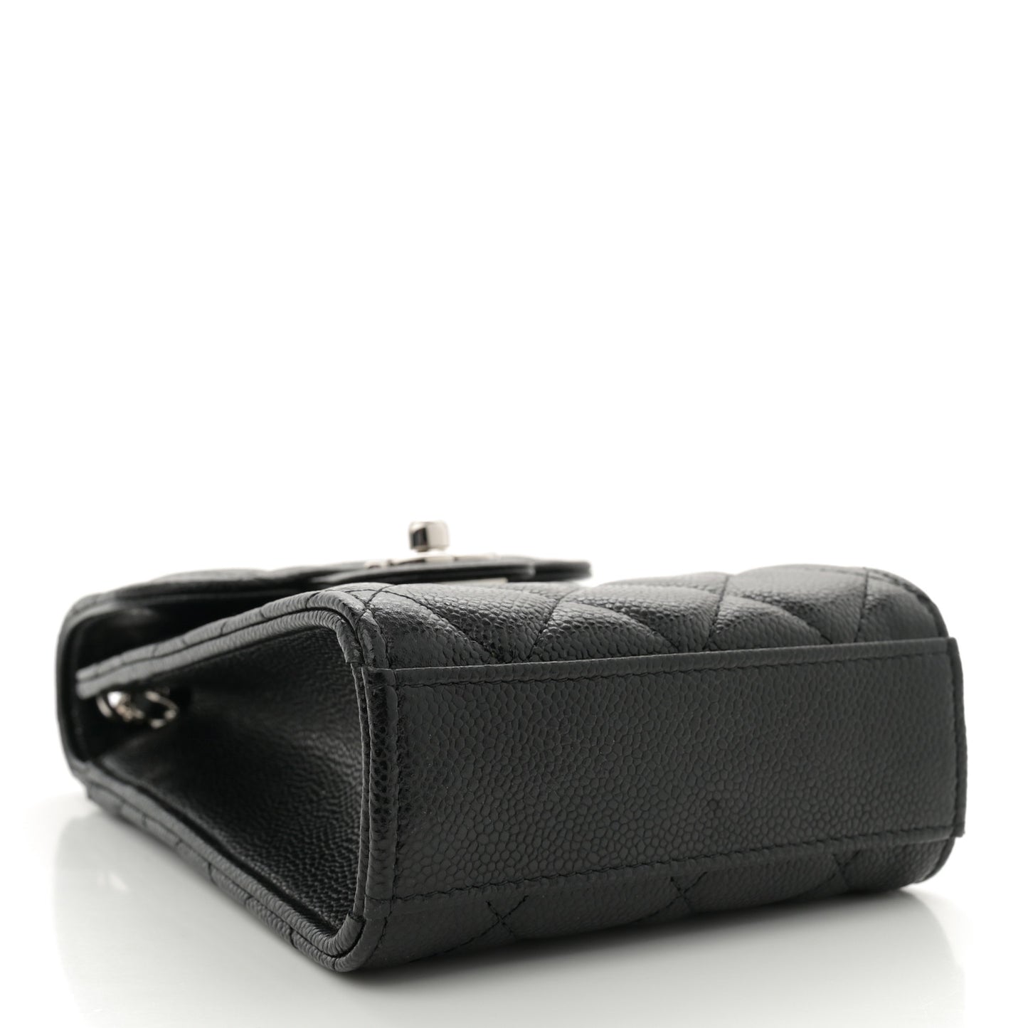 Caviar Quilted Classic Phone Holder Black