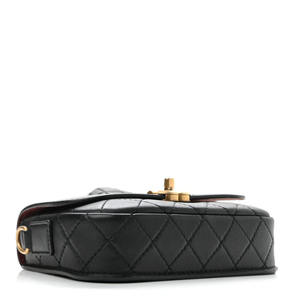 Chanel Calfskin Quilted Multi Pouching Flap And Coin Purse Black 3 of 10
