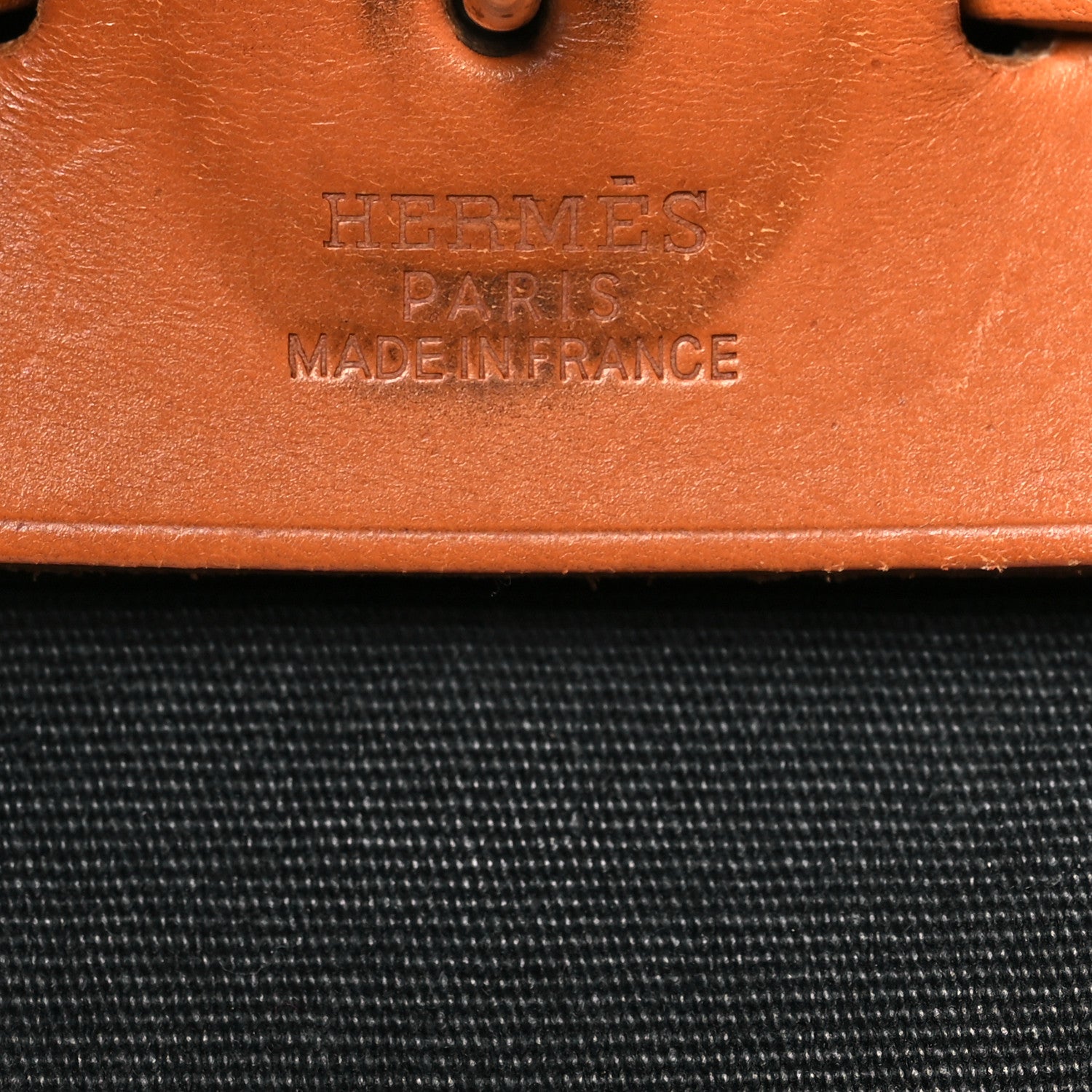 Hermes Toile Vache Calfskin Herbag 30 PM Black Natural 6 of 15