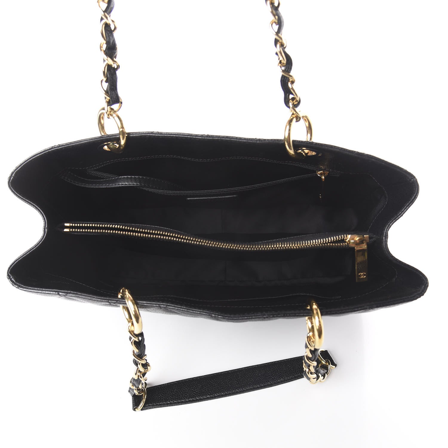 Chanel Caviar Quilted Grand Shopping Tote GST Black 4 of 9