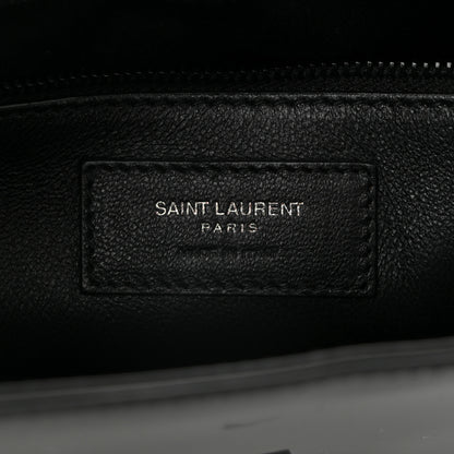 Saint Laurent Patent Calfskin Monochrome Le 5 A 7 Hobo Black 6 of 10
