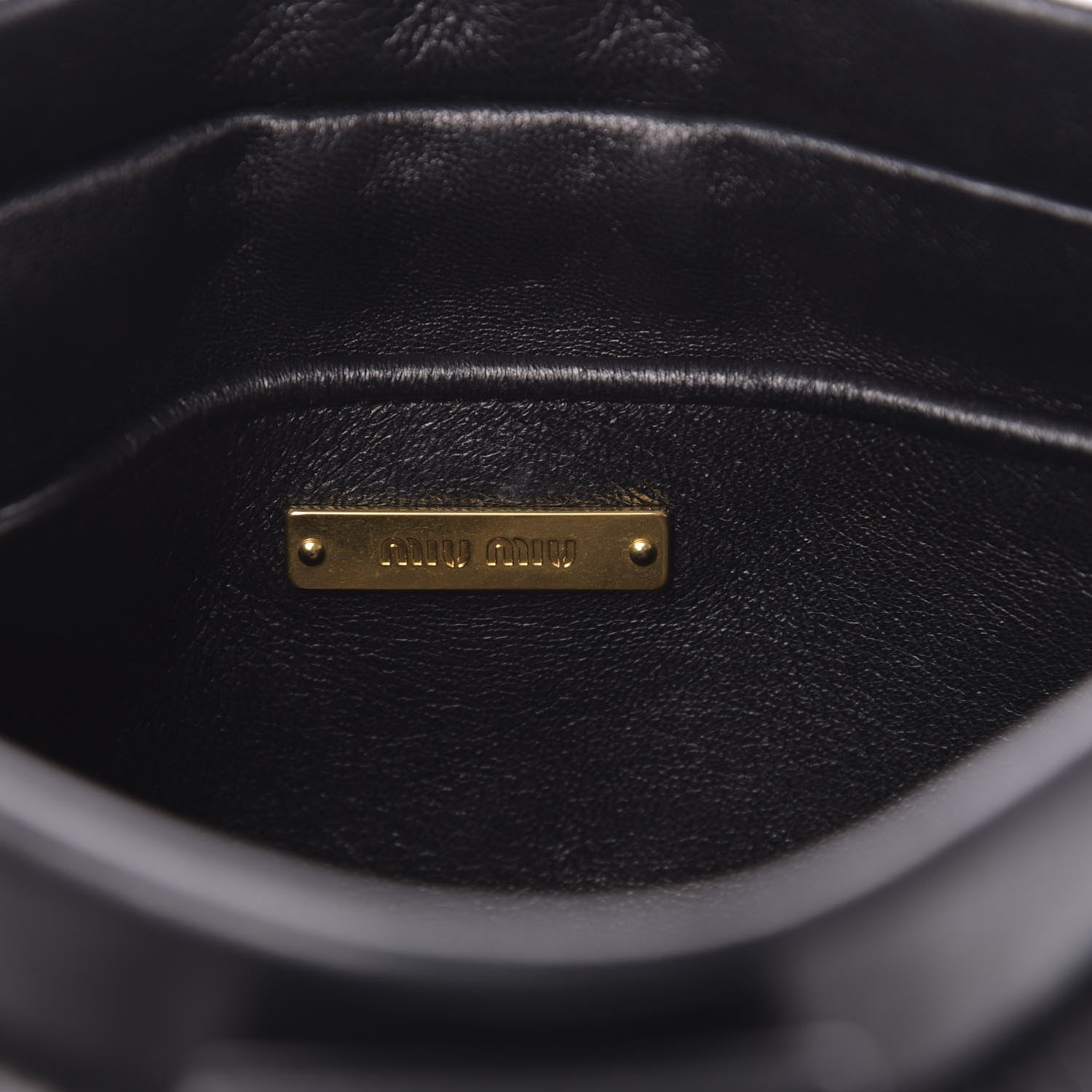 Miu Miu Nappa Matelasse Crossbody Clutch Black 6 of 9