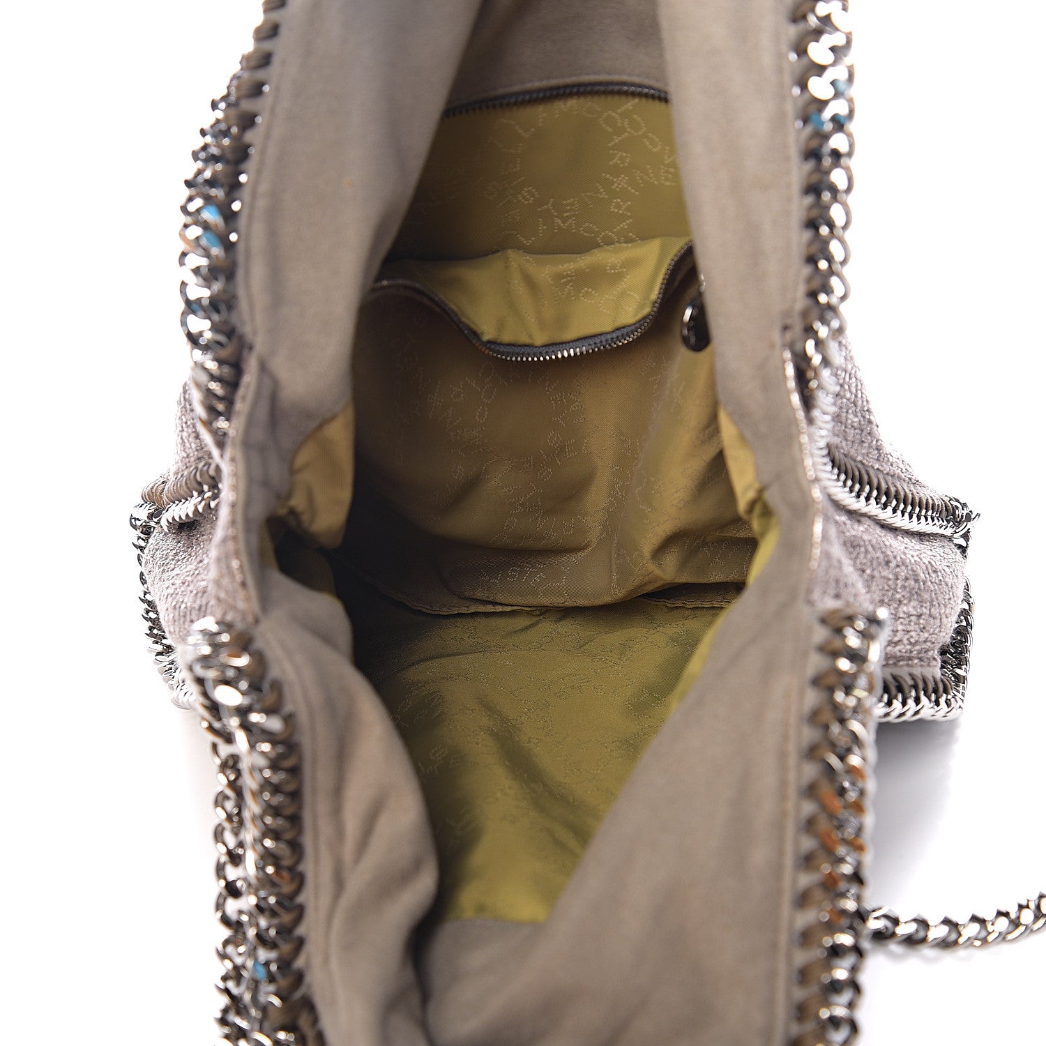 Stella McCartney Metallic Tricot Falabella Fold Over Tote Grey 4 of 8