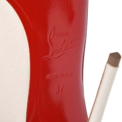 Christian Louboutin Kid Bareta 120 Pumps 37 Neige Light Gold 6 of 8