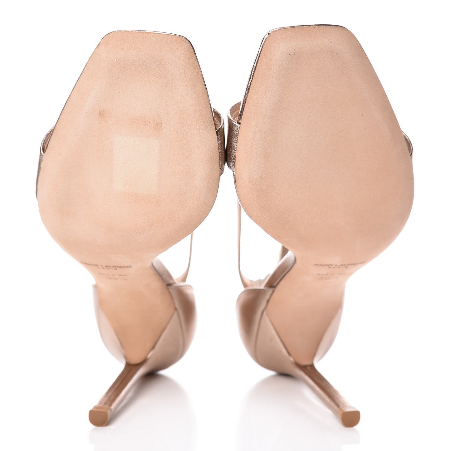 Metallic Lambskin Amber Ankle Strap Sandals 36.5 Rose Gold