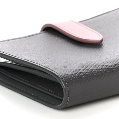 Celine Grained Calfskin Medium Multifunction Strap Wallet Grey Vintage Pink 8 of 11