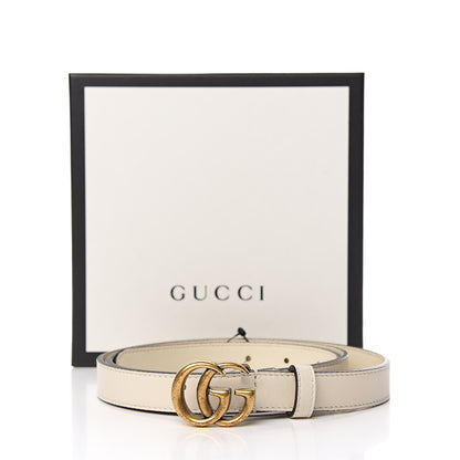 Gucci Calfskin Double G 20mm Belt 105 42 Mystic White 8 of 8