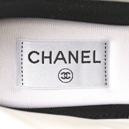 Chanel Wool Tweed Lambskin CC High Top Sneakers 38.5 Beige Brown Navy Blue Khaki 7 of 9