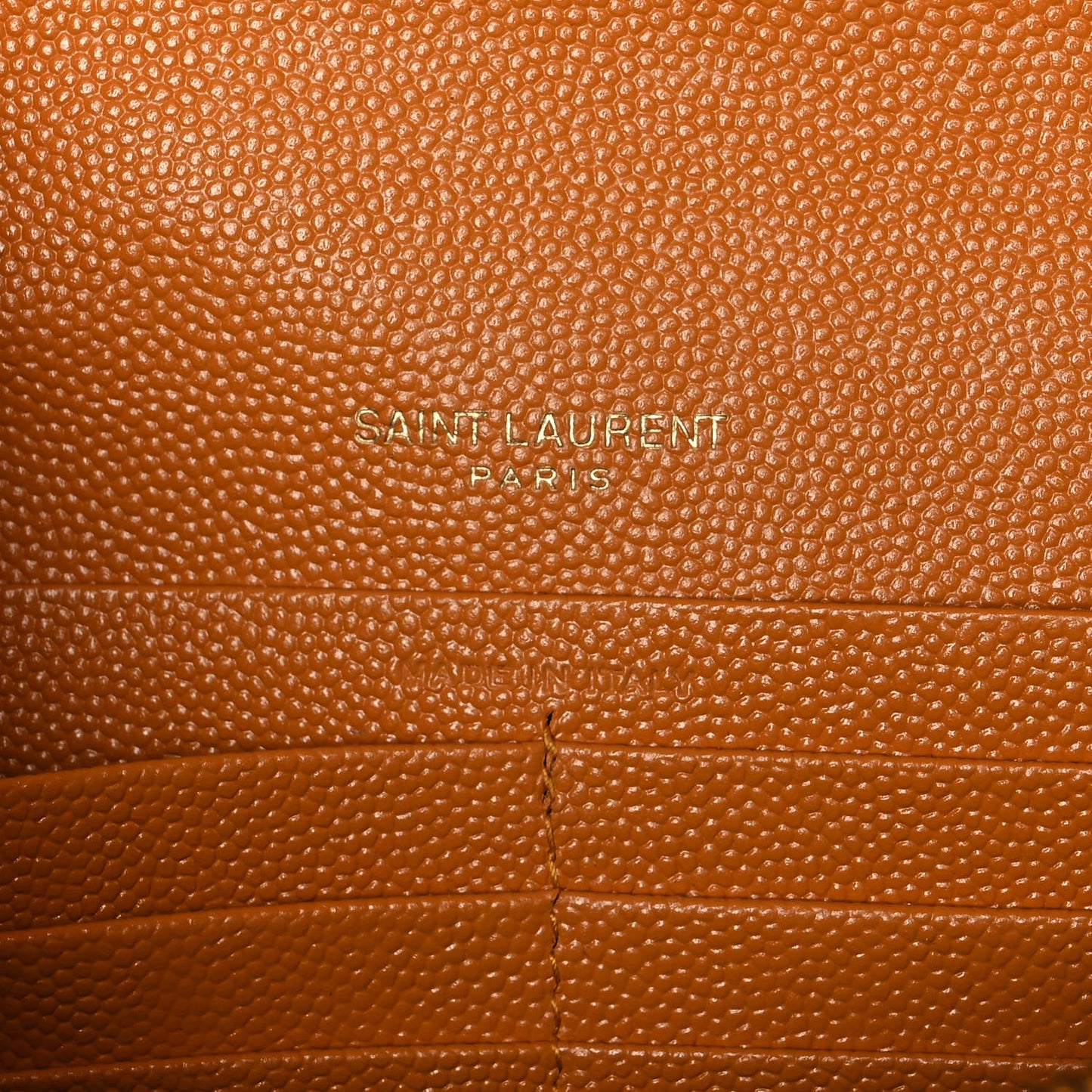 Grain De Poudre Matelasse Chevron Monogram Chain Wallet Senape Yellow