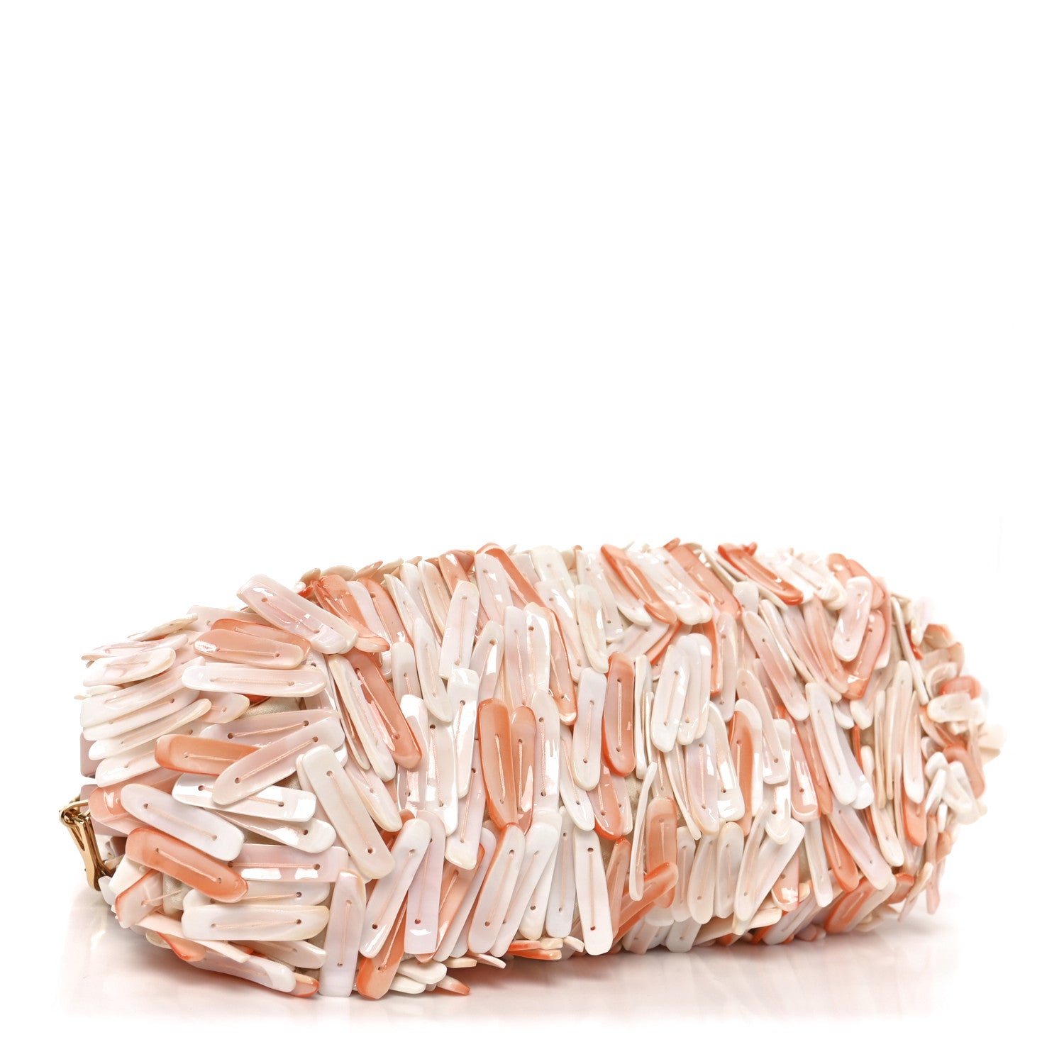 Bottega Veneta Seashell Embellished The Point Triangle Bag Peachy White 4 of 11
