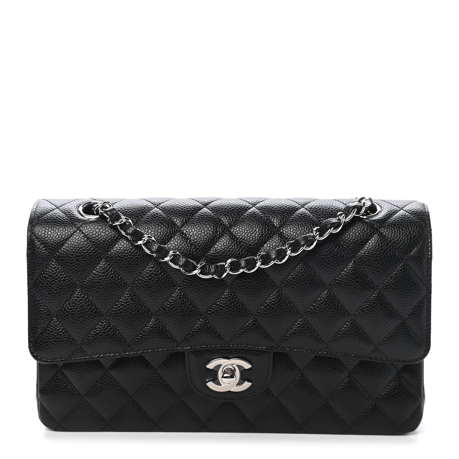 Chanel Caviar Quilted Medium Double Flap Black 1 of 10