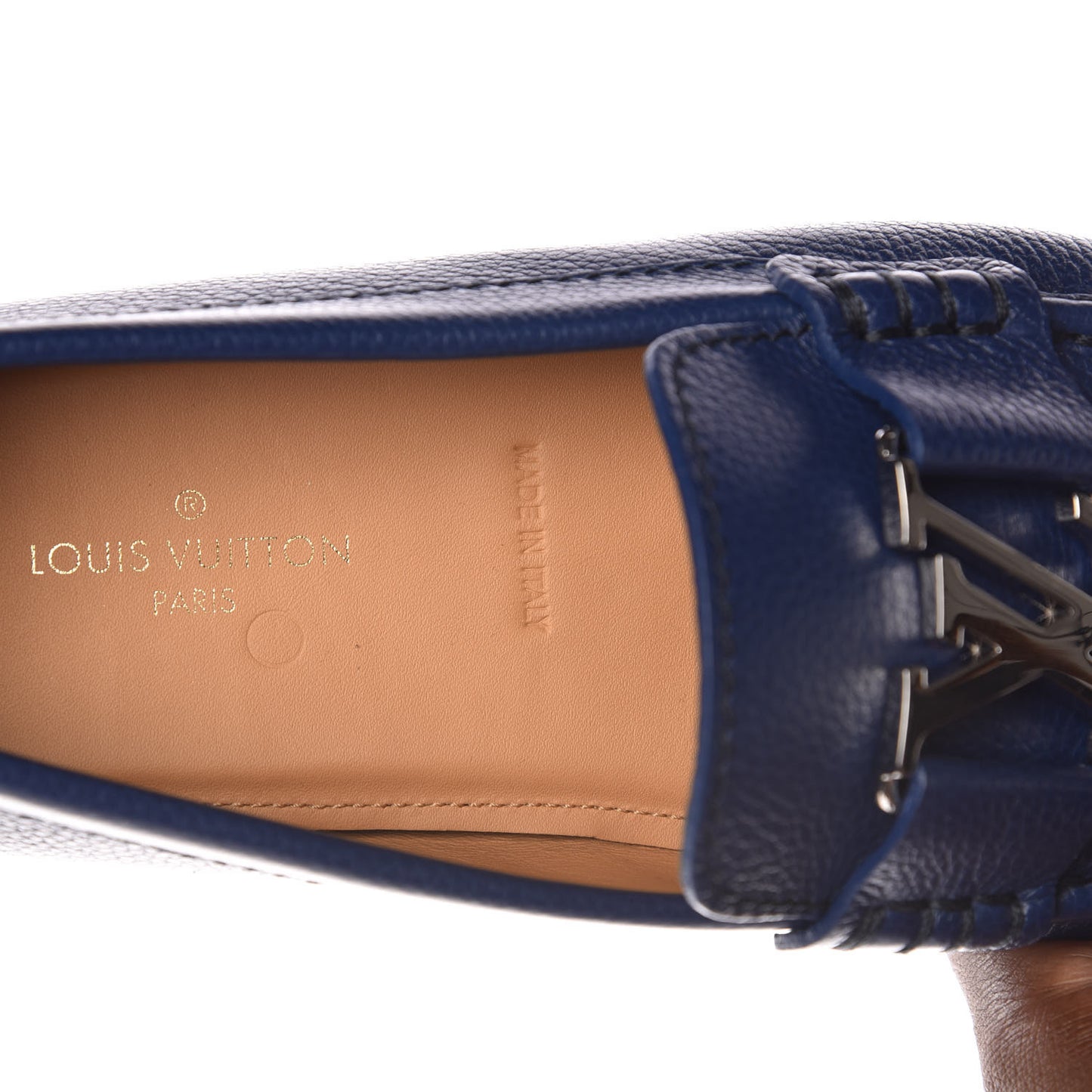 Calfskin Mens Monte Carlo Car Shoe Moccasin Loafers 7 Blue