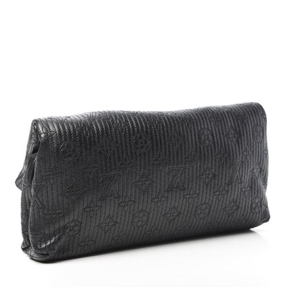 Louis Vuitton Calfskin Quilted Monogram Altair Clutch Black 3 of 7