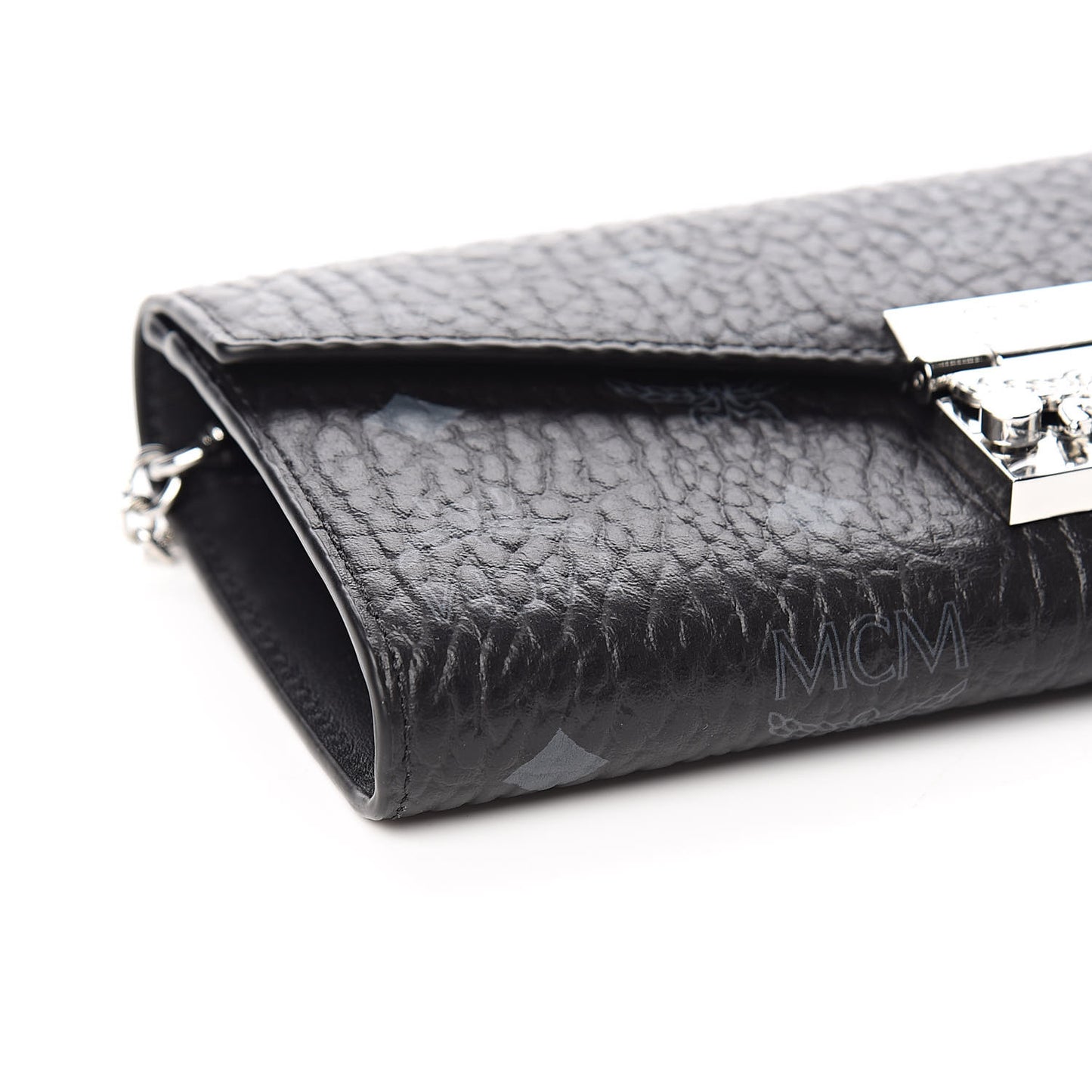 Visetos Large Patricia Wallet On Chain Black
