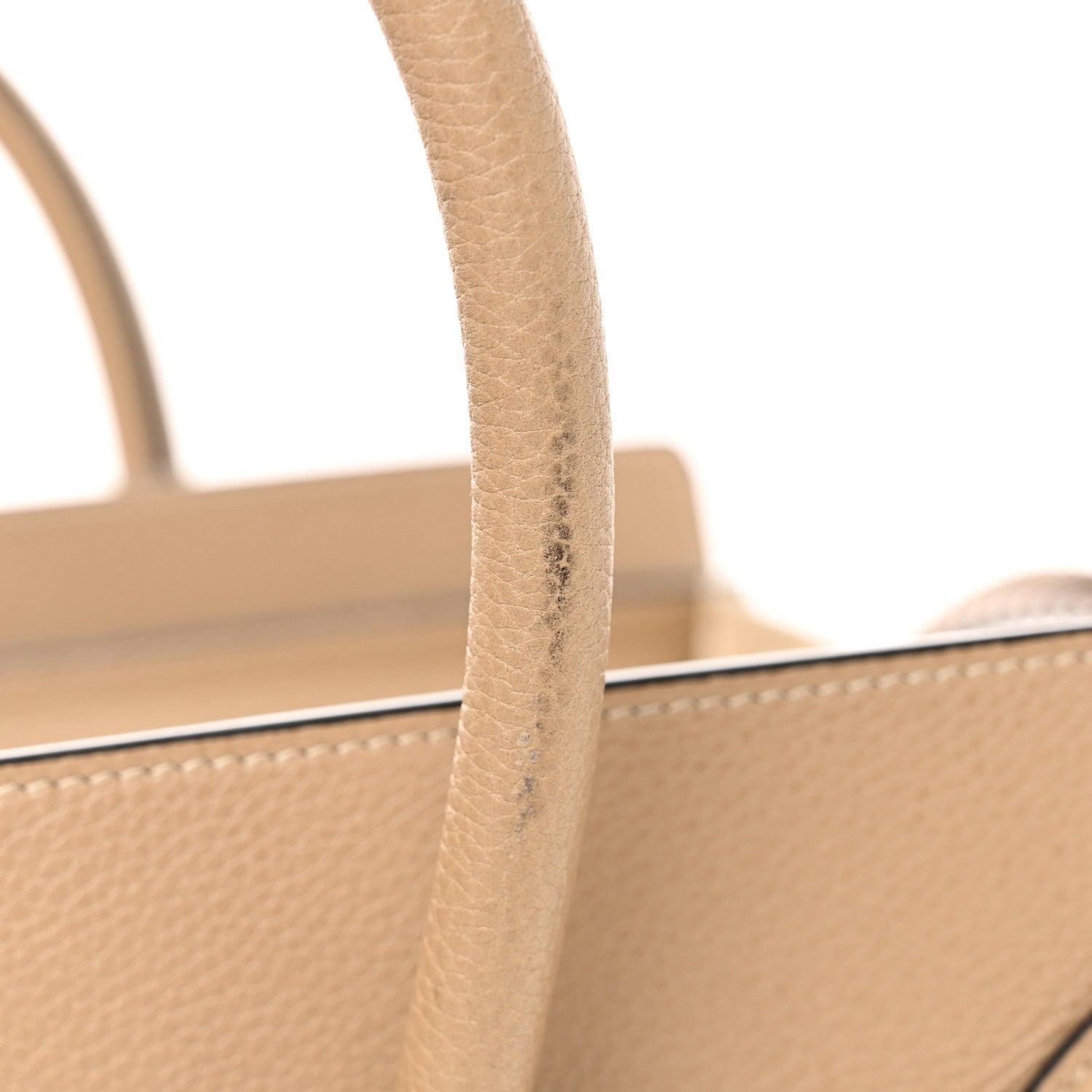 Celine Drummed Calfskin Mini Luggage Dune 11 of 11
