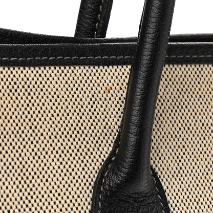 Hermes Toile Buffle Skipper Garden Party 36 MM Tote Black 10 of 13