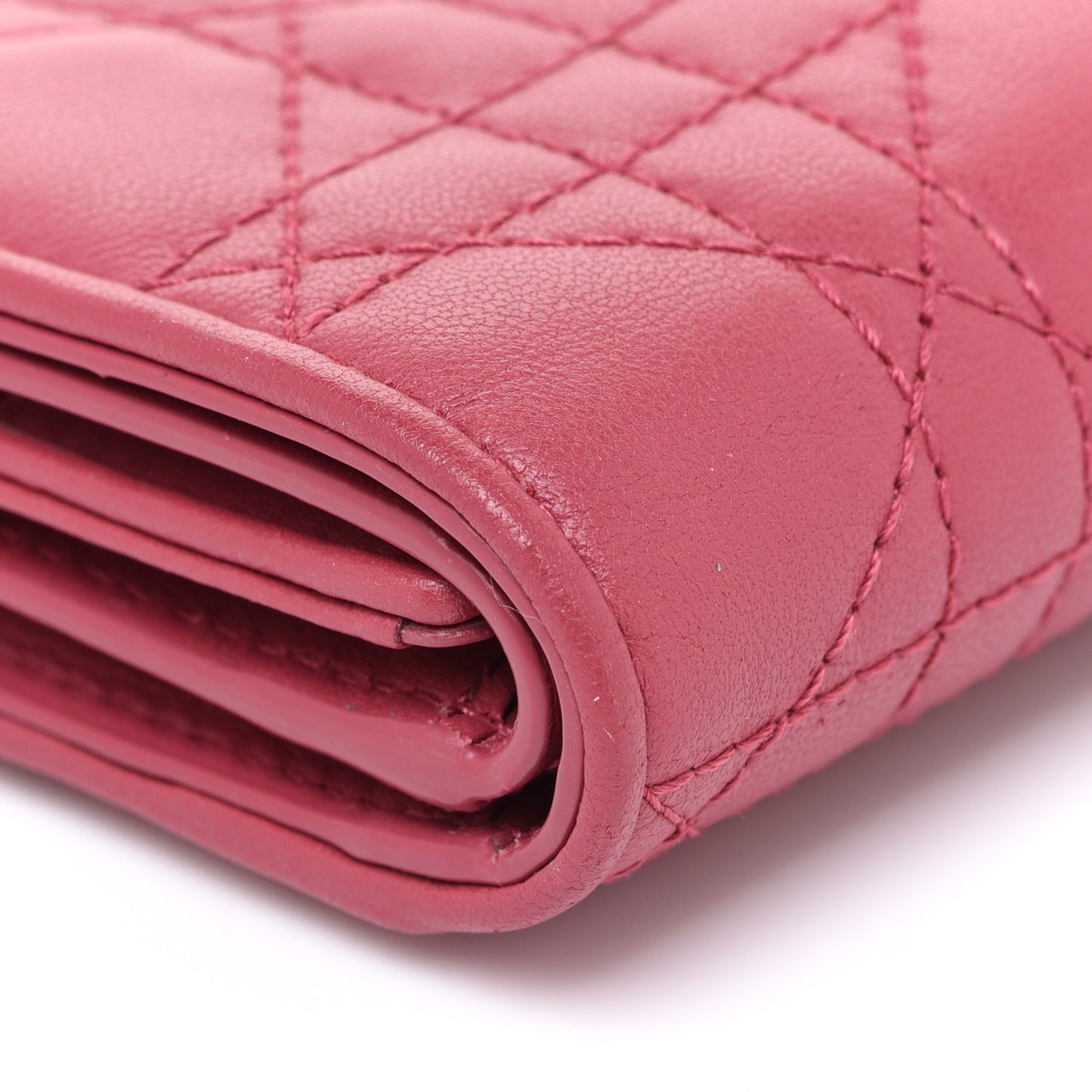 Lambskin Cannage Lady Dior Lotus Wallet