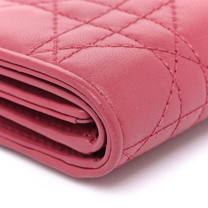Christian Dior Lambskin Cannage Lady Dior Lotus Wallet 11 of 14